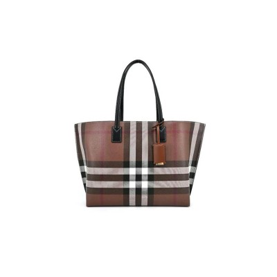 BURBERRY BROWN SHOPPER BAG  (34*28*14cm)